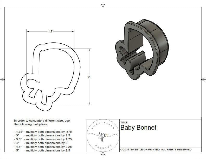 Baby Bonnet Cookie Cutter - Sweetleigh 