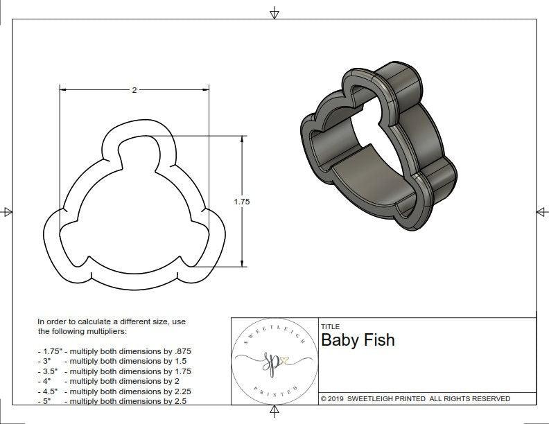Baby Fish Cookie Cutter - Sweetleigh 