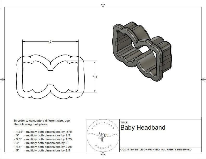Baby Headband Cookie Cutter - Sweetleigh 