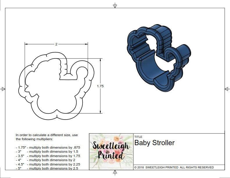 Baby Stroller Cookie Cutter - Sweetleigh 