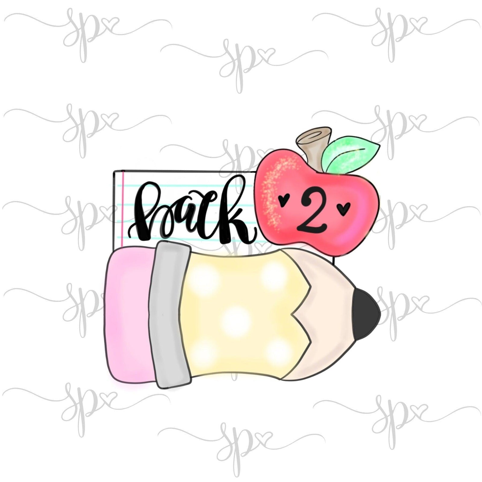 Back 2 School Plaque 2 Cookie Cutter - Sweetleigh 