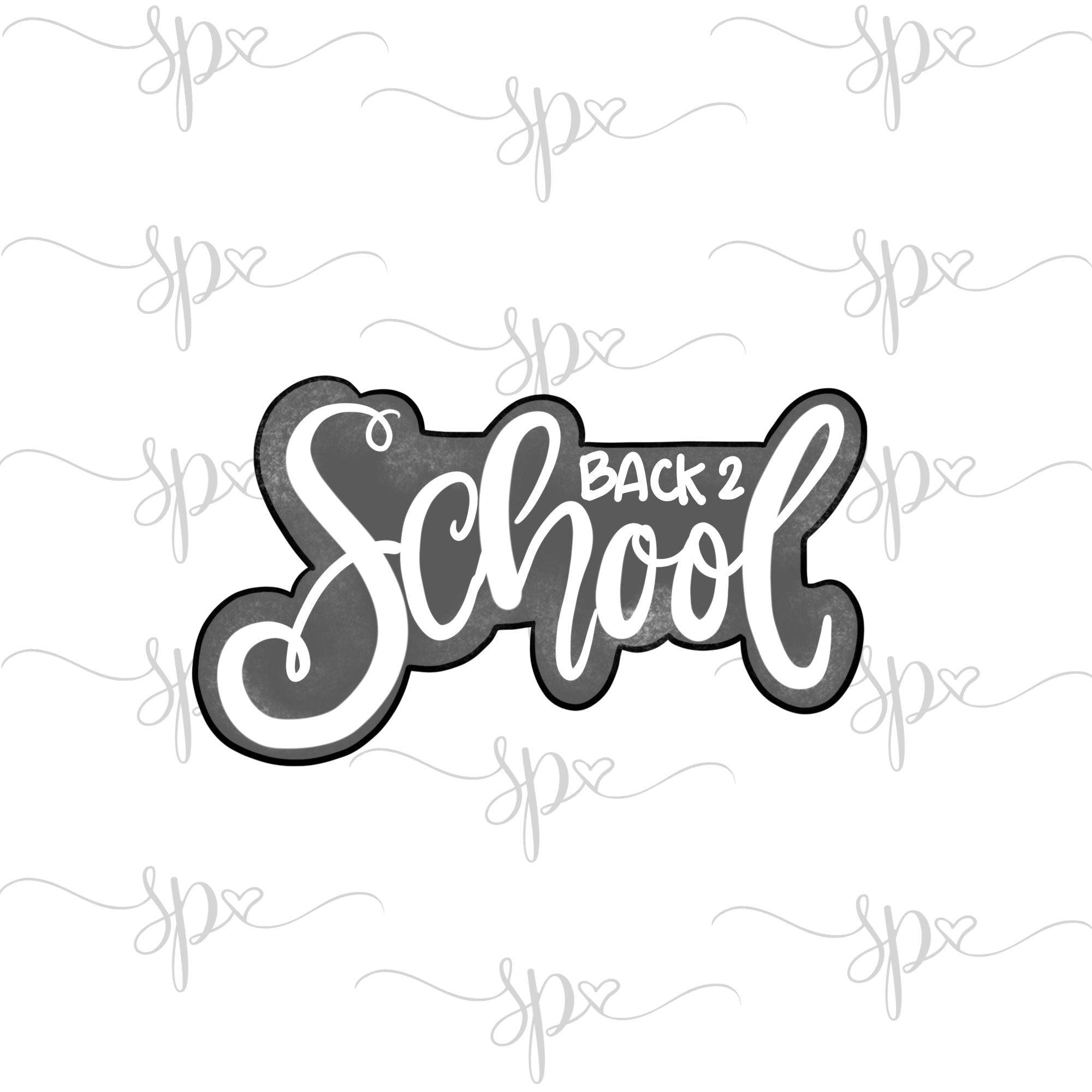 Back to School Hand Lettered Cookie Cutter - Sweetleigh 