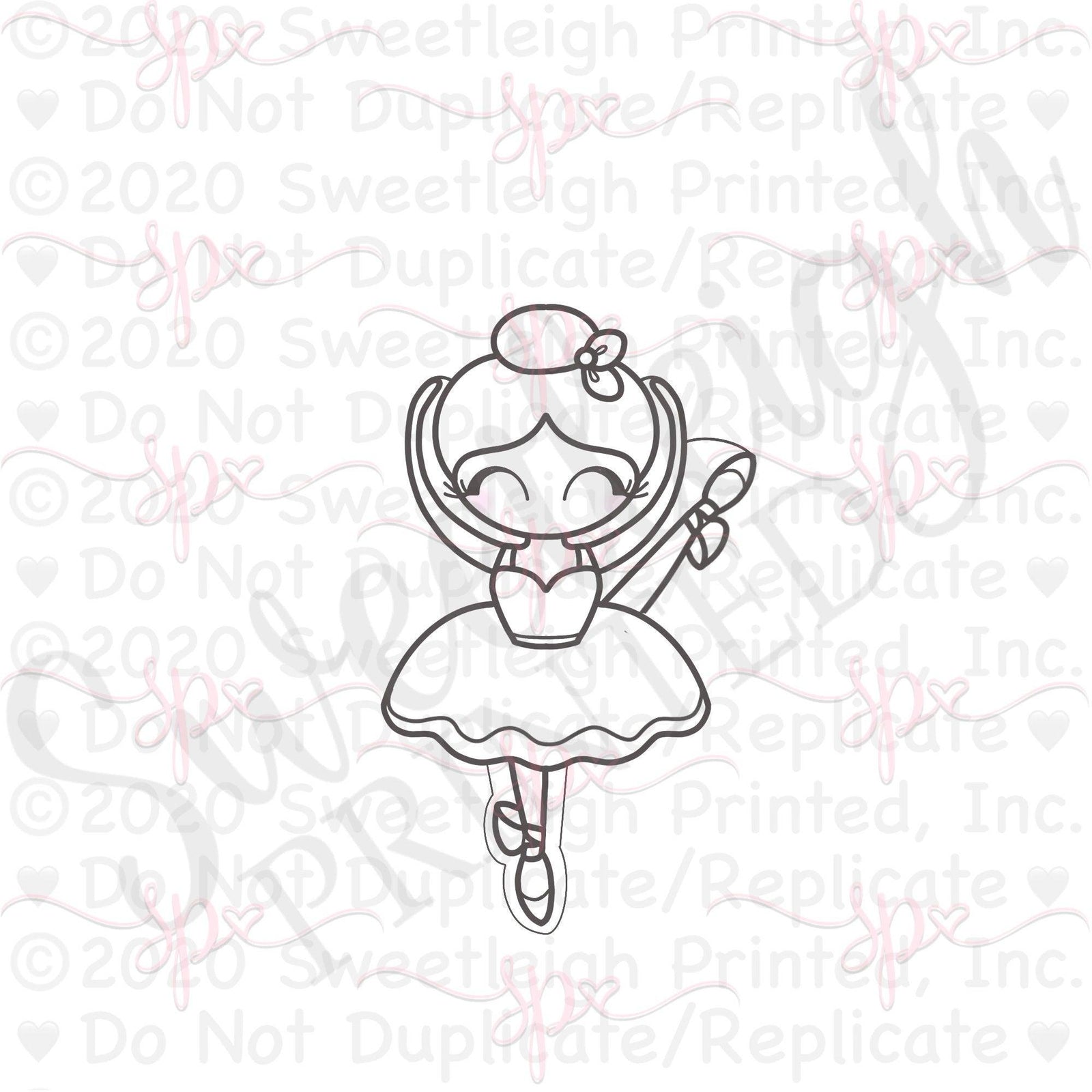 Ballerina 2 Cookie Cutter - Sweetleigh 