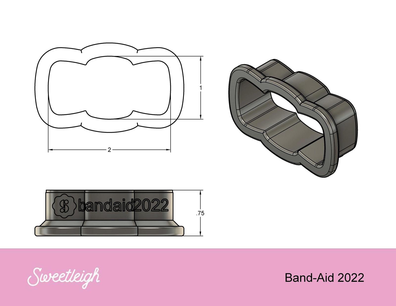 Band-Aid 2022 Cookie Cutter - Sweetleigh 