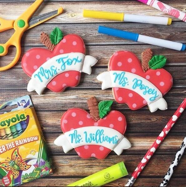 Banner Apple Cookie Cutter - Sweetleigh 