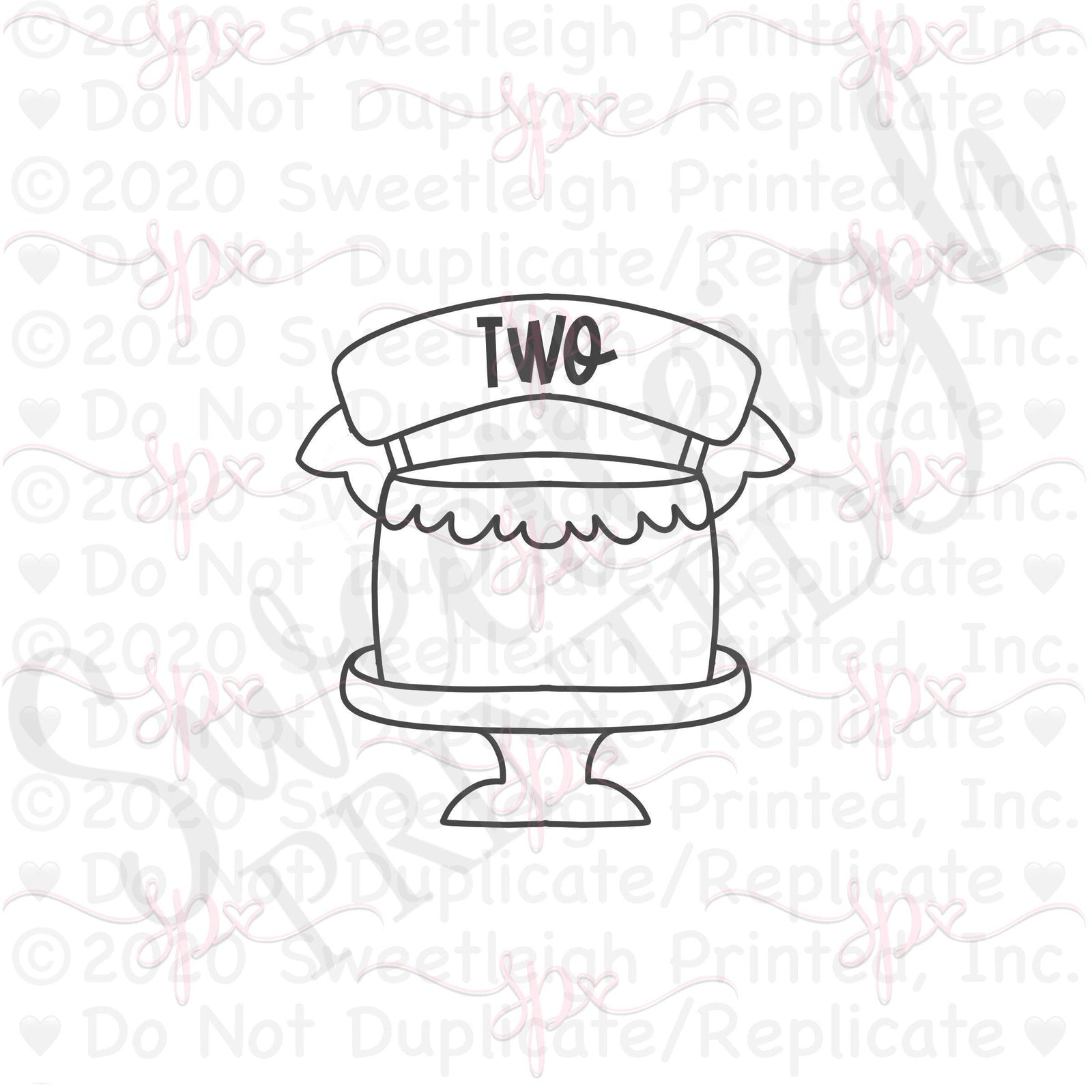 Banner Cake 2 Cookie Cutter - Sweetleigh 