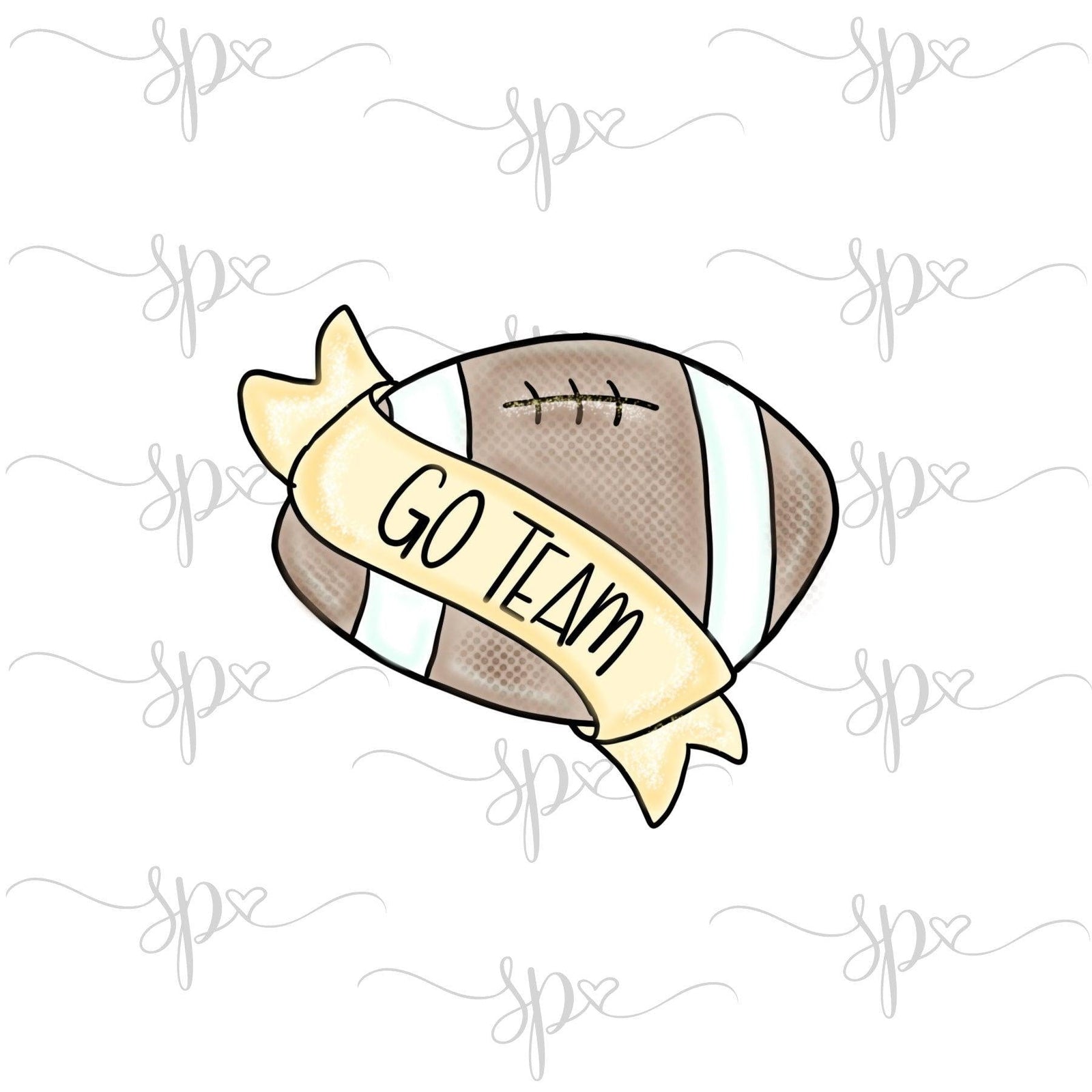 Banner Football Cookie Cutter - Sweetleigh 
