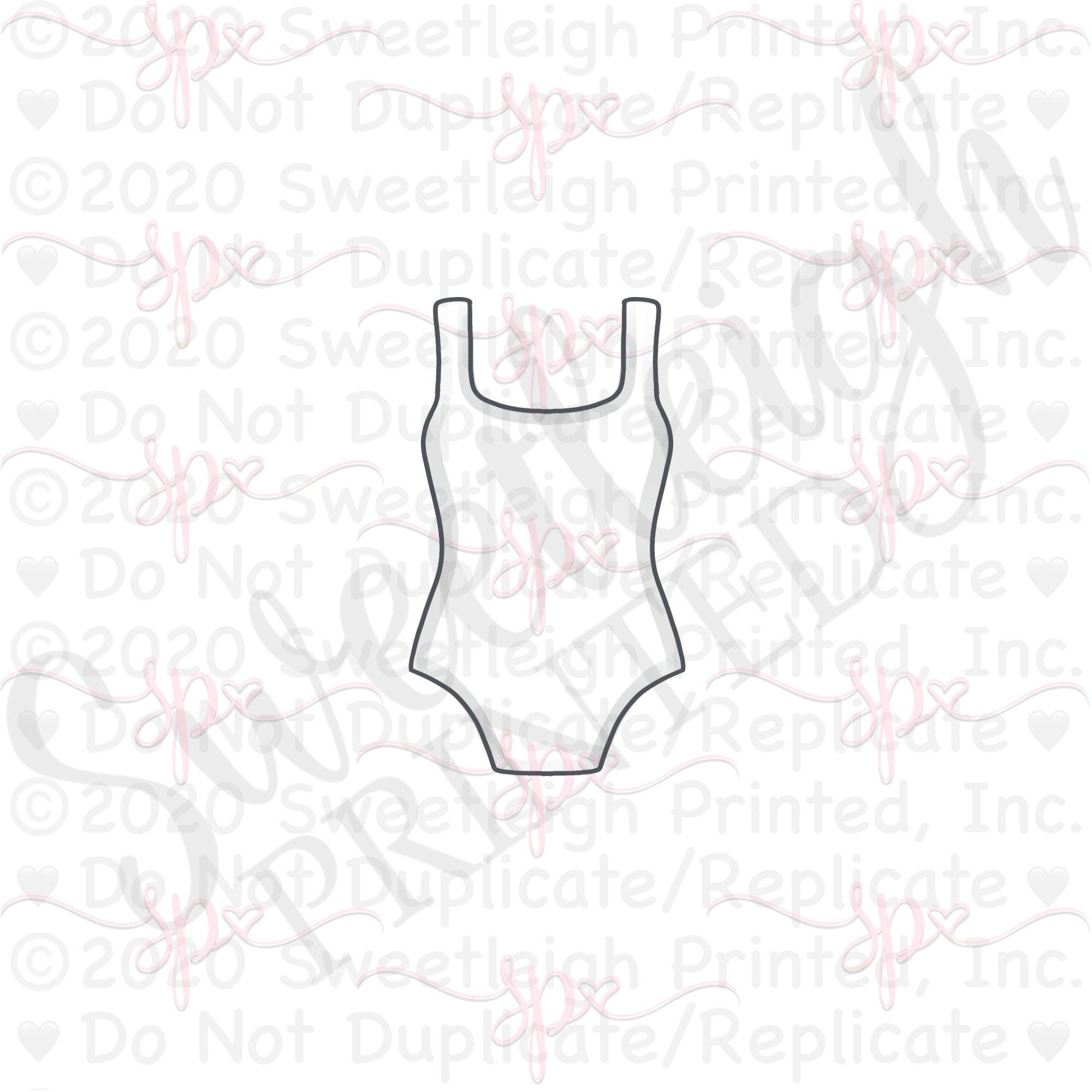 Basic Bathing Suit 2 Cookie Cutter - Sweetleigh 