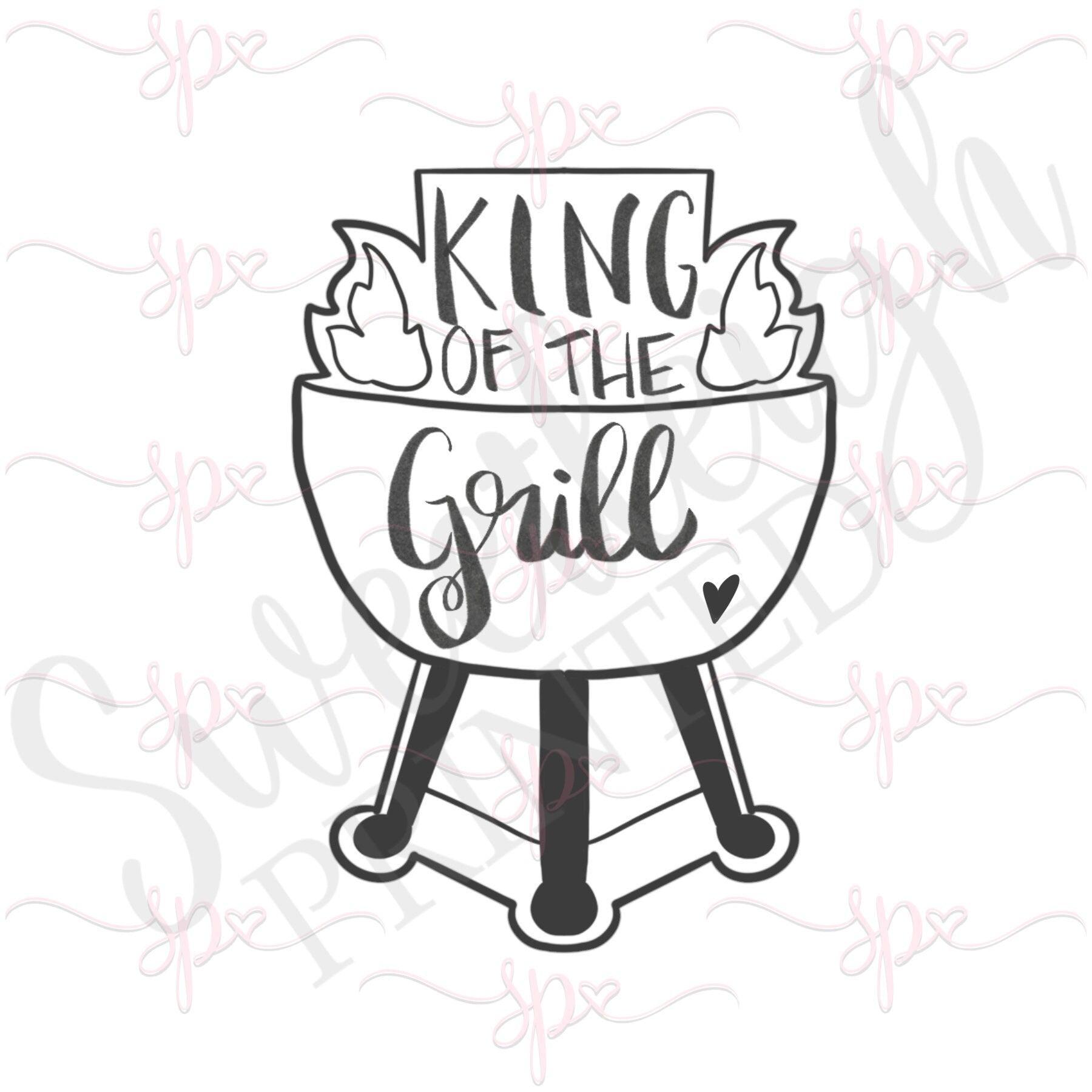 BBQ King Of The Grill Cookie Cutter - Sweetleigh 