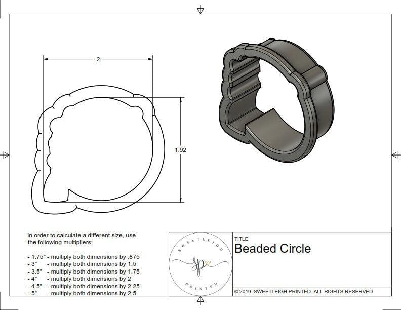 Beaded Circle Cookie Cutter - Sweetleigh 
