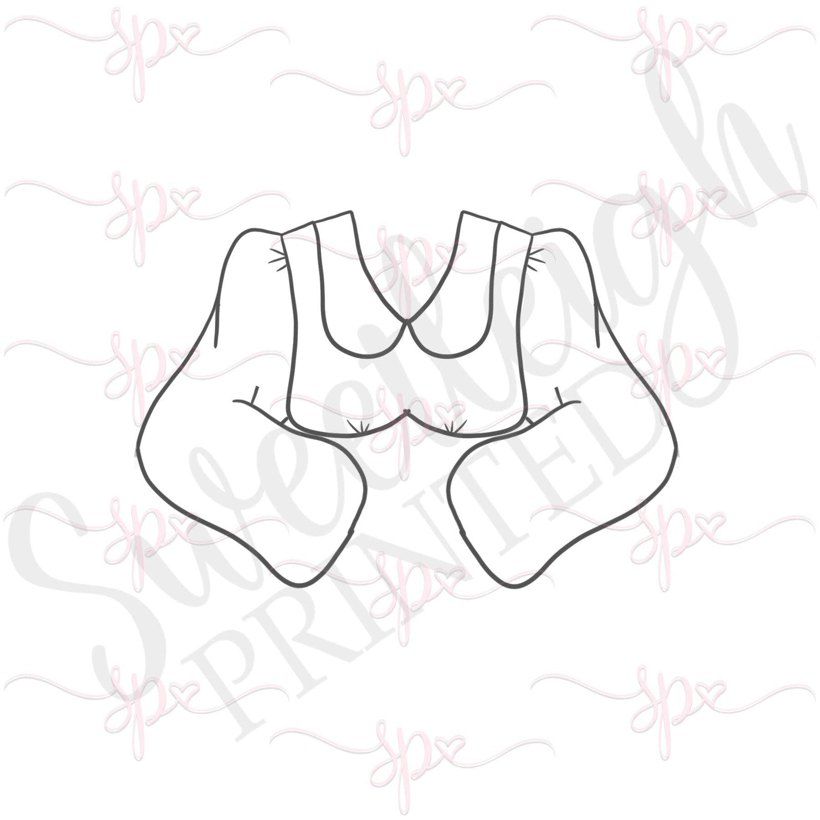 Bell Sleeve Crop Top Cookie Cutter - Sweetleigh 