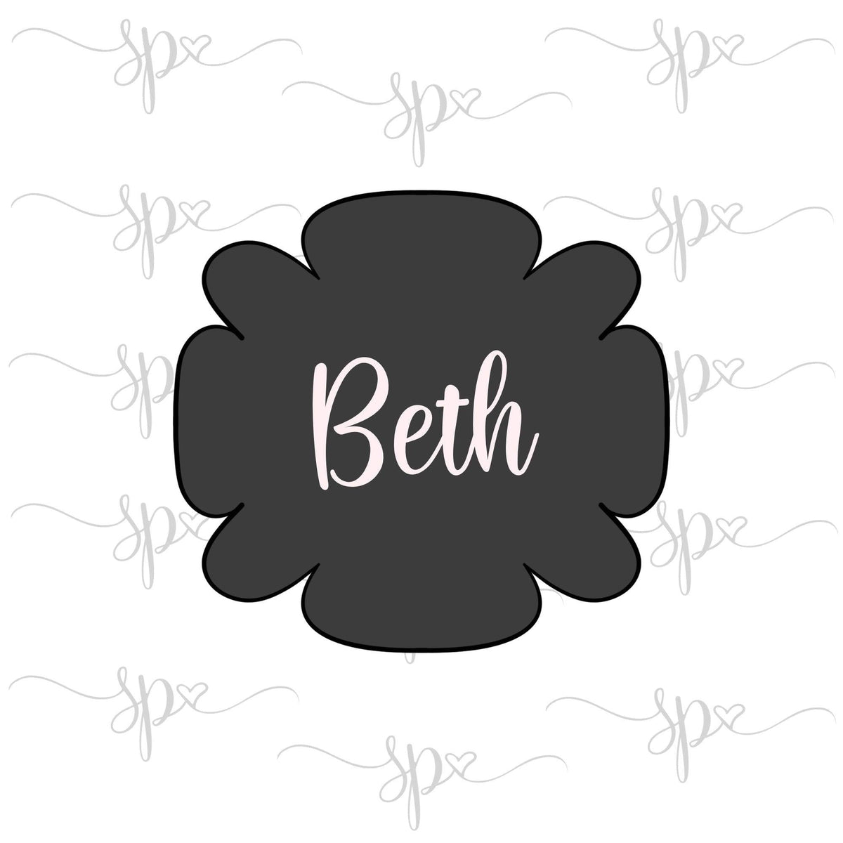 Beth Plaque Cookie Cutter - Sweetleigh 