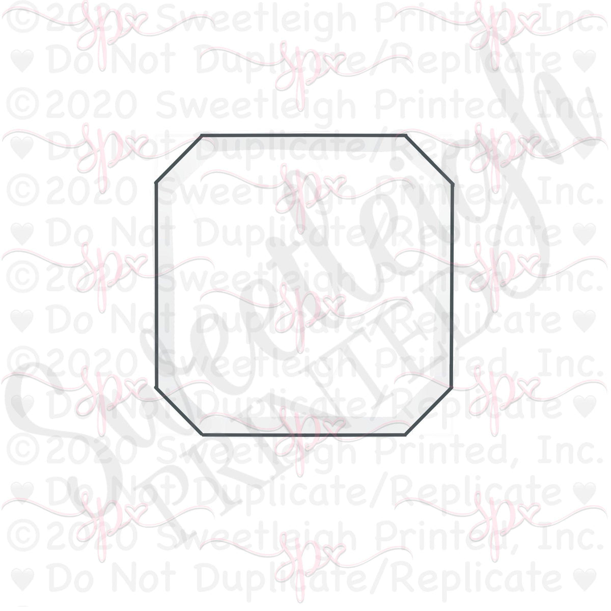 Beveled Square Cookie Cutter - Sweetleigh 