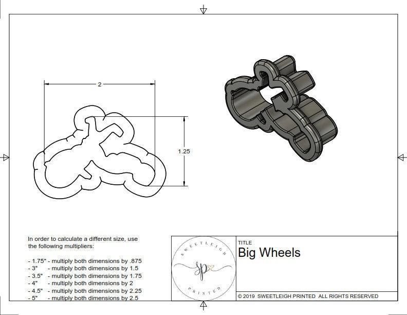 Big Wheels Cookie Cutter - Sweetleigh 