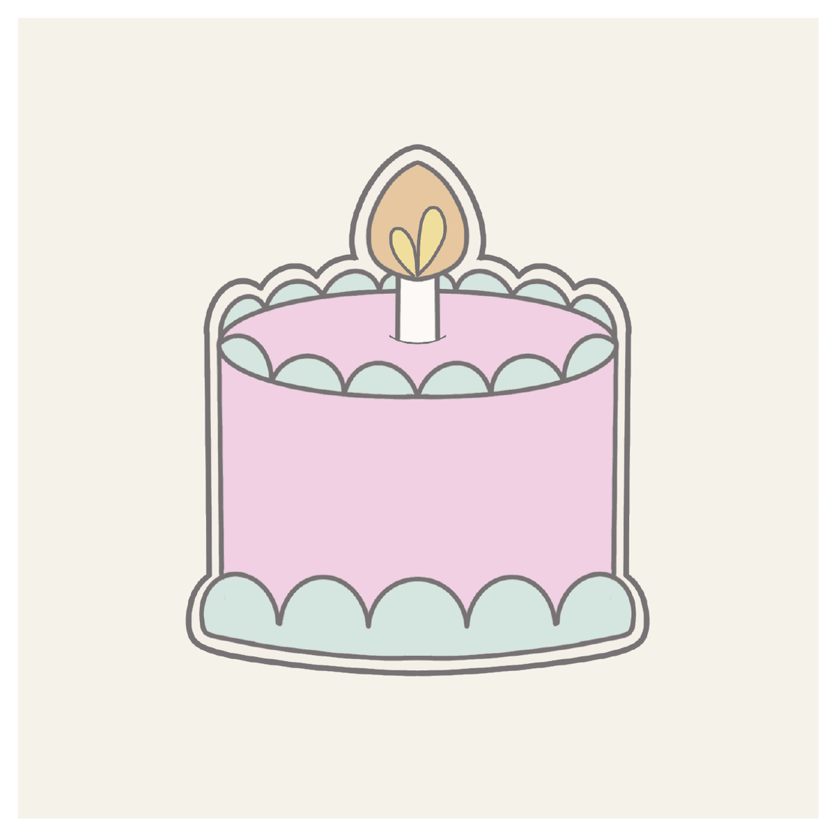 Birthday Cake Cookie Cutter - Sweetleigh 