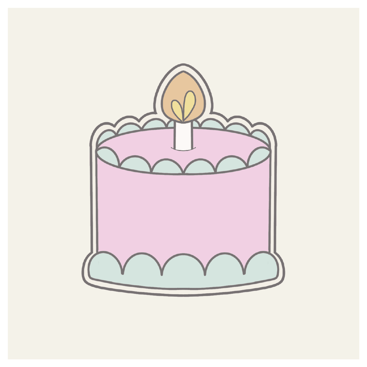 Birthday Cake Cookie Cutter - Sweetleigh 