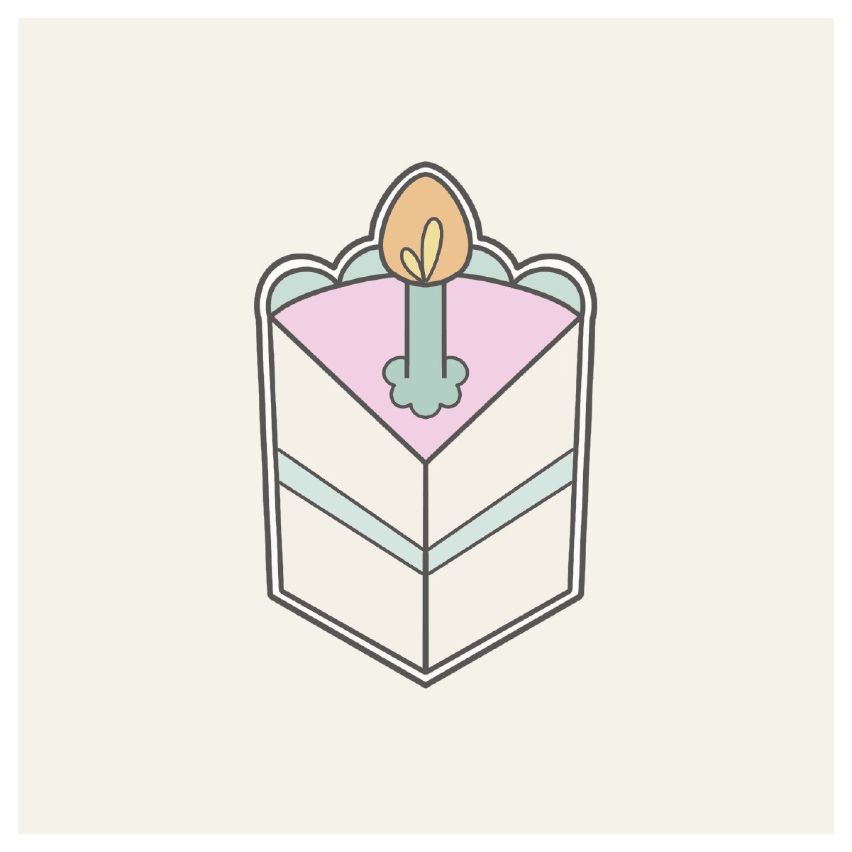 Birthday Cake Slice Cookie Cutter - Sweetleigh 