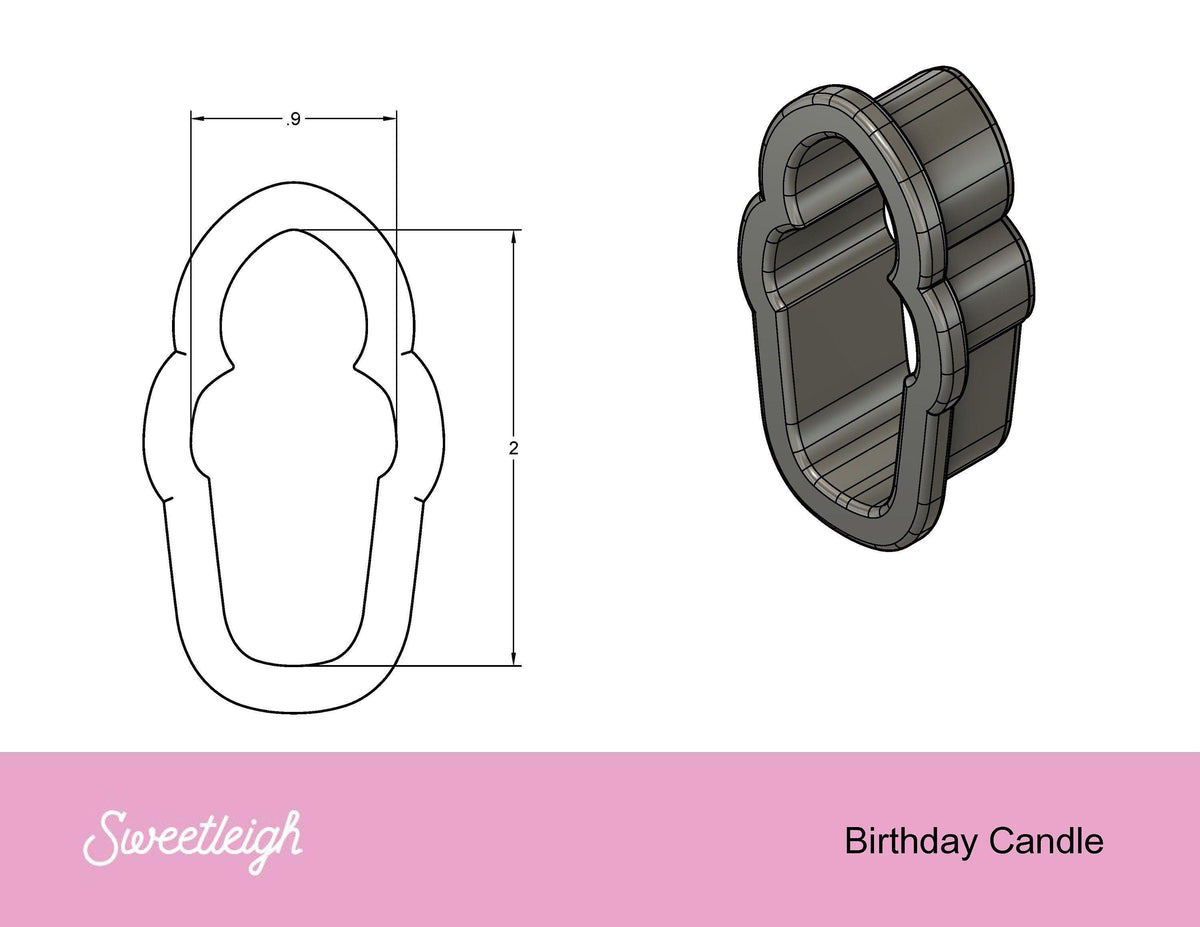 Birthday Candle Cookie Cutter - Sweetleigh 
