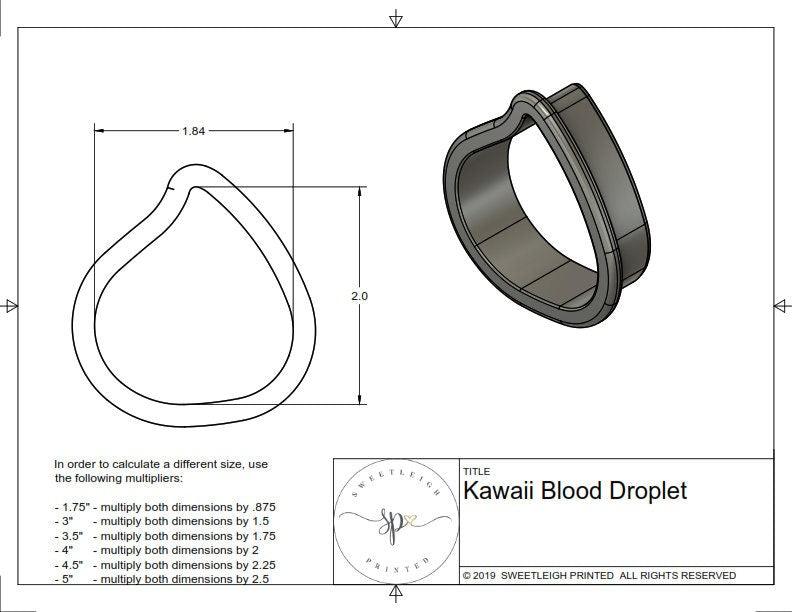 Blood Droplet Cookie Cutter - Sweetleigh 