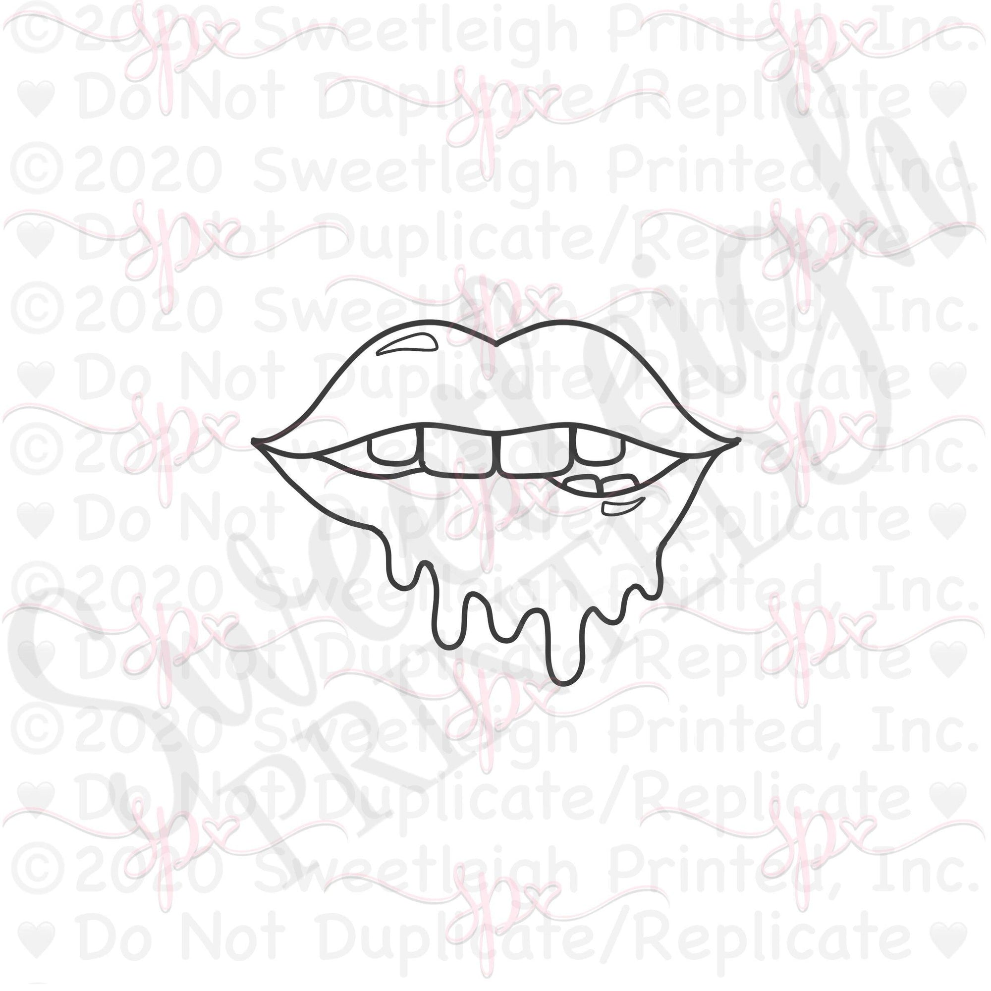 Bloody Lips Cookie Cutter - Sweetleigh 