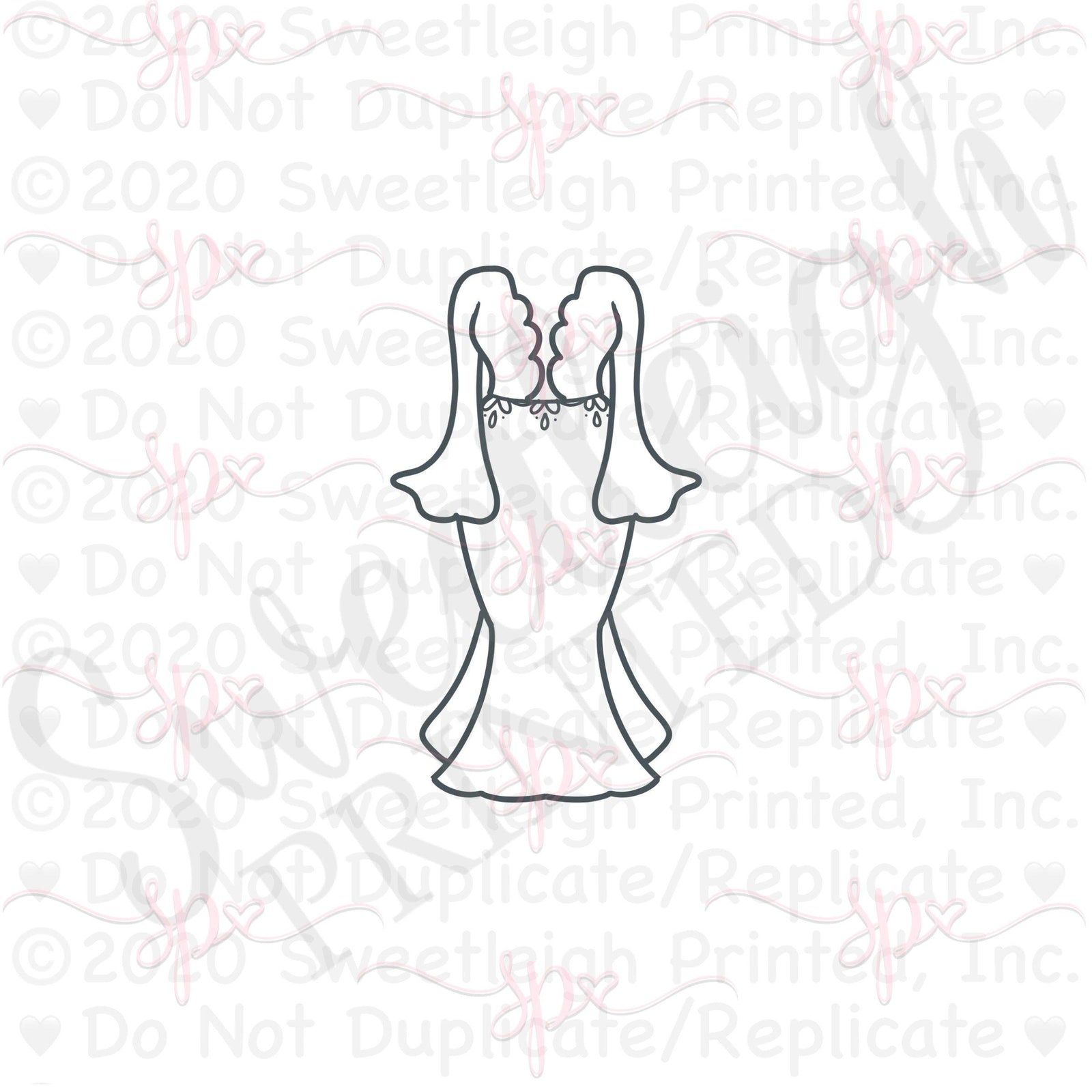 Bohemian Dress 1 Cookie Cutter - Sweetleigh 