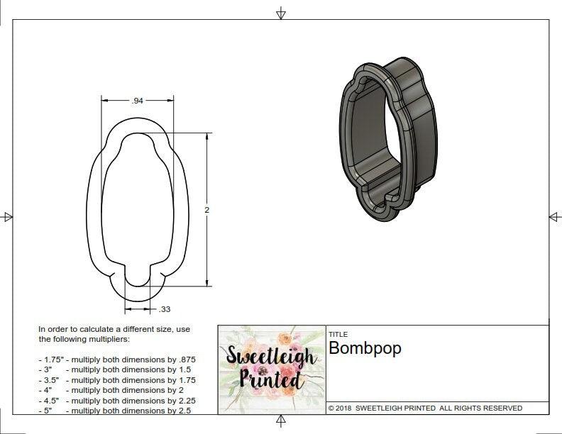 Bombpop Cookie Cutter - Sweetleigh 