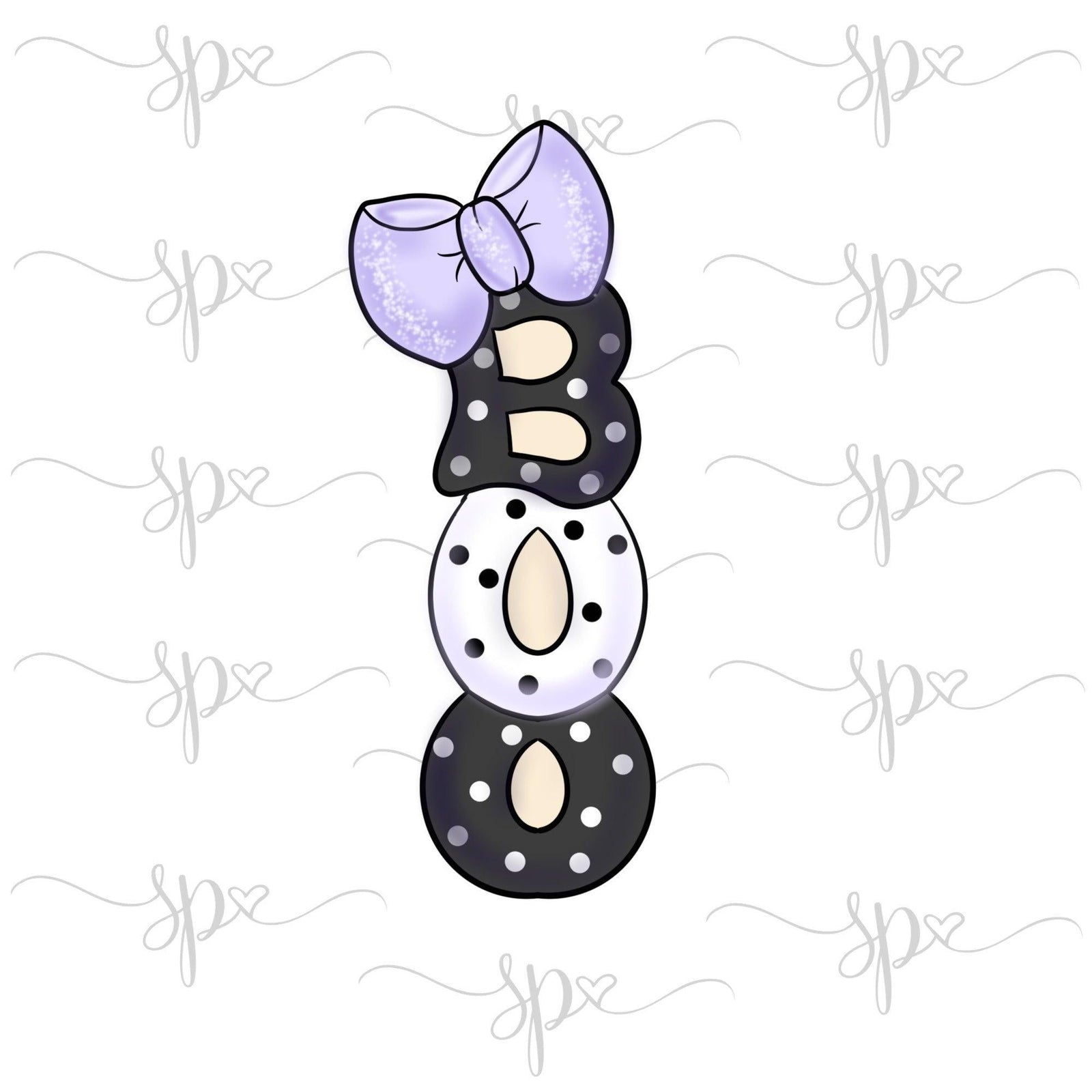 Boo Stack with Bow Cookie Cutter - Sweetleigh 