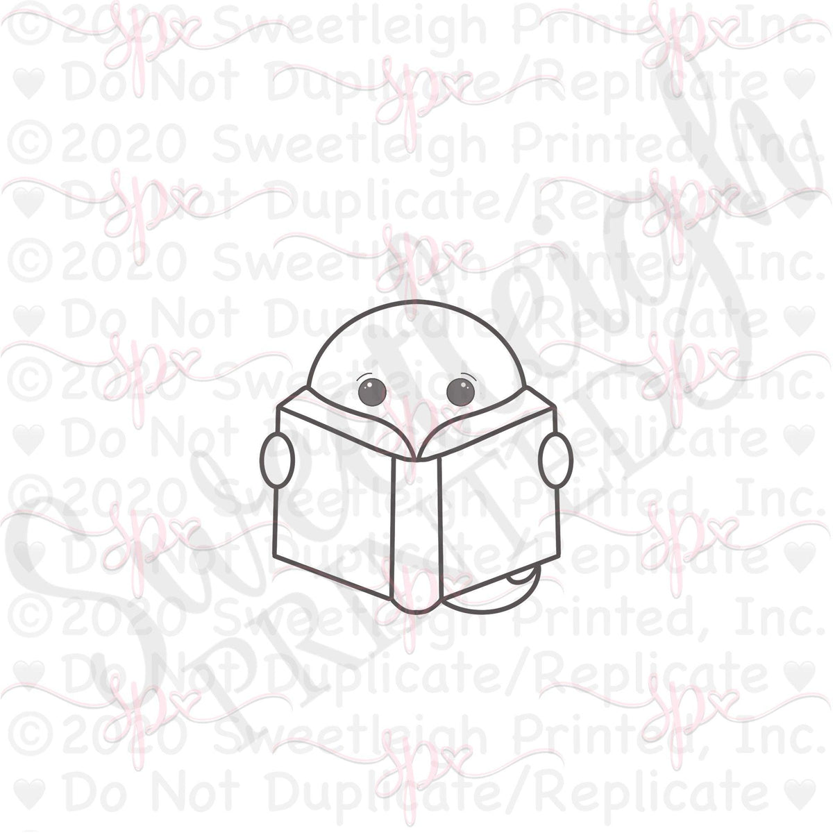 Book Ghost Cookie Cutter - Sweetleigh 