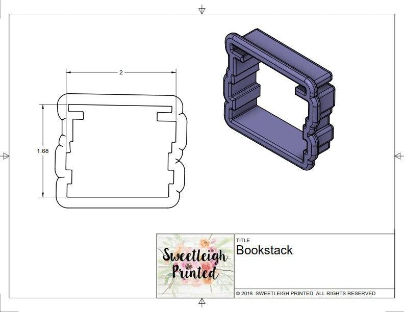 Book Stack Cookie Cutter - Sweetleigh 