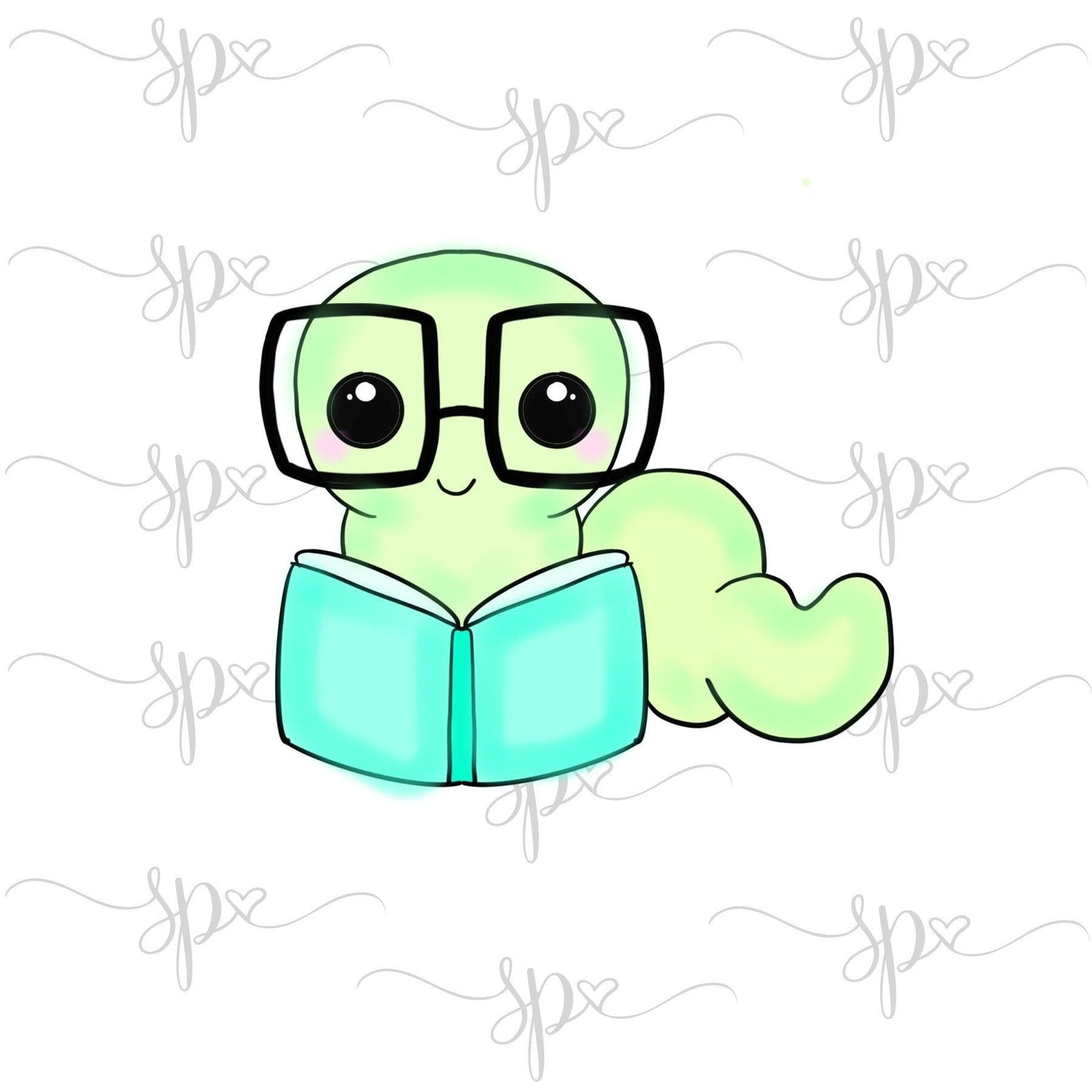 Book Worm Cookie Cutter - Sweetleigh 