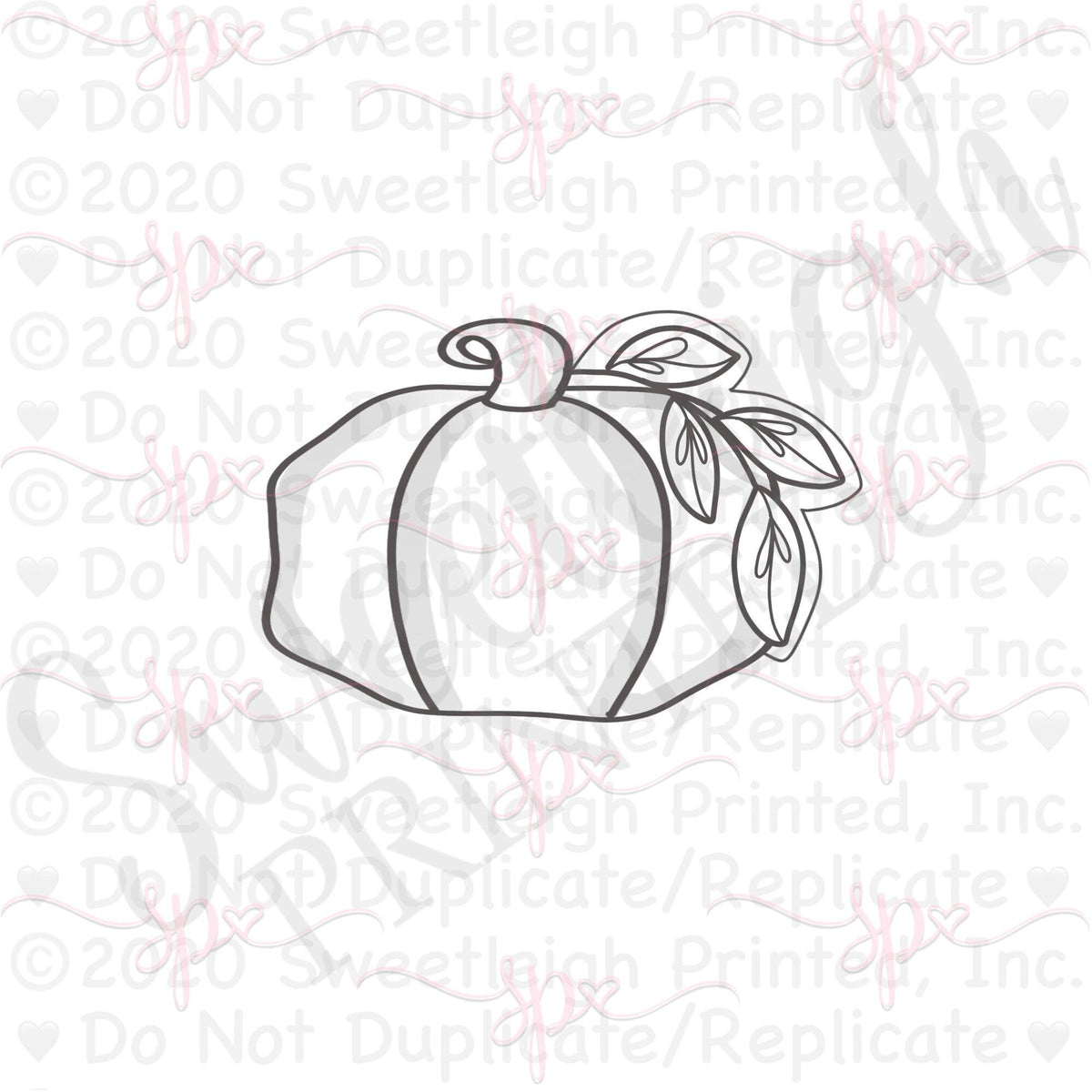 Botanical Pumpkin 2 Cookie Cutter - Sweetleigh 