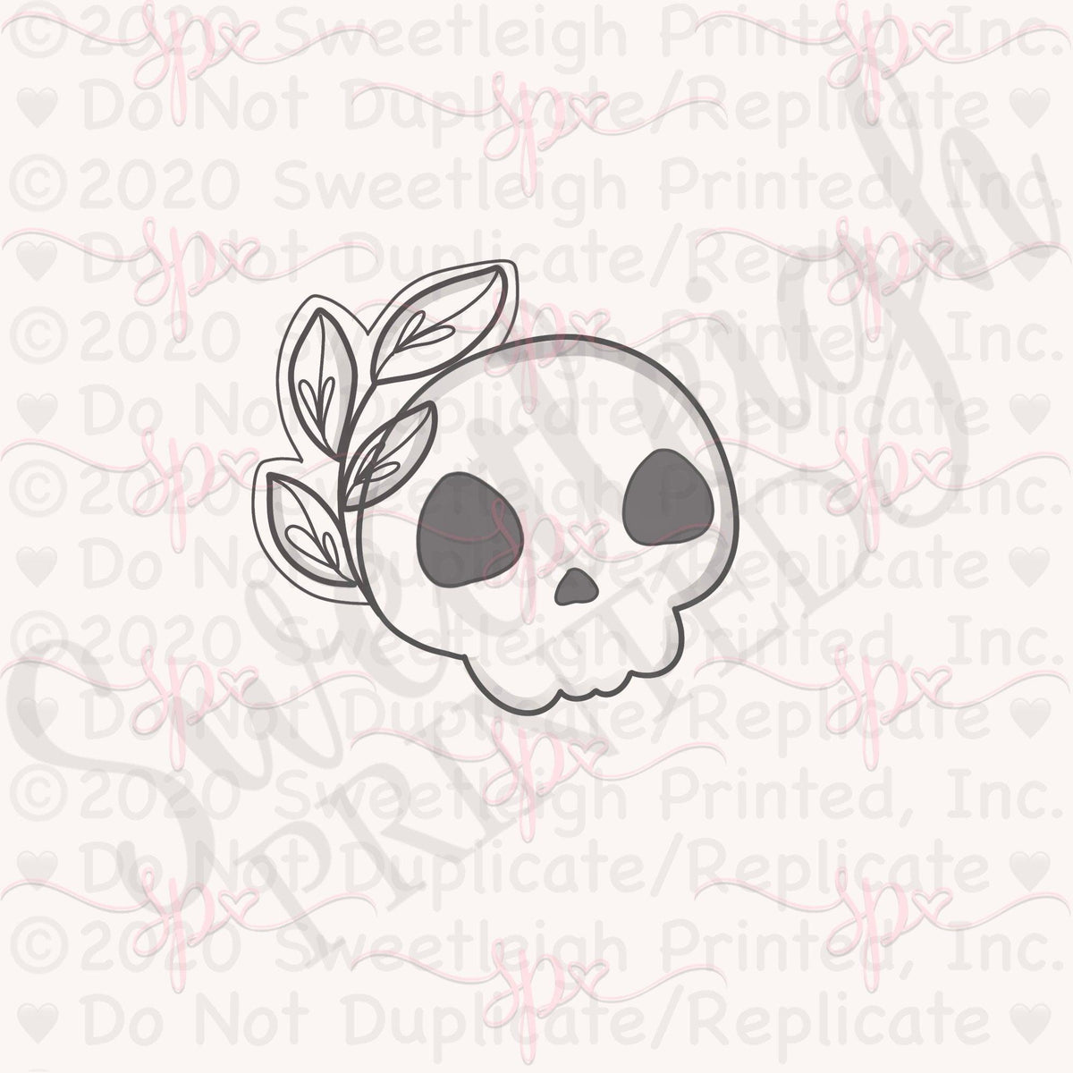 Botanical Skull 2021 Cookie Cutter - Sweetleigh 