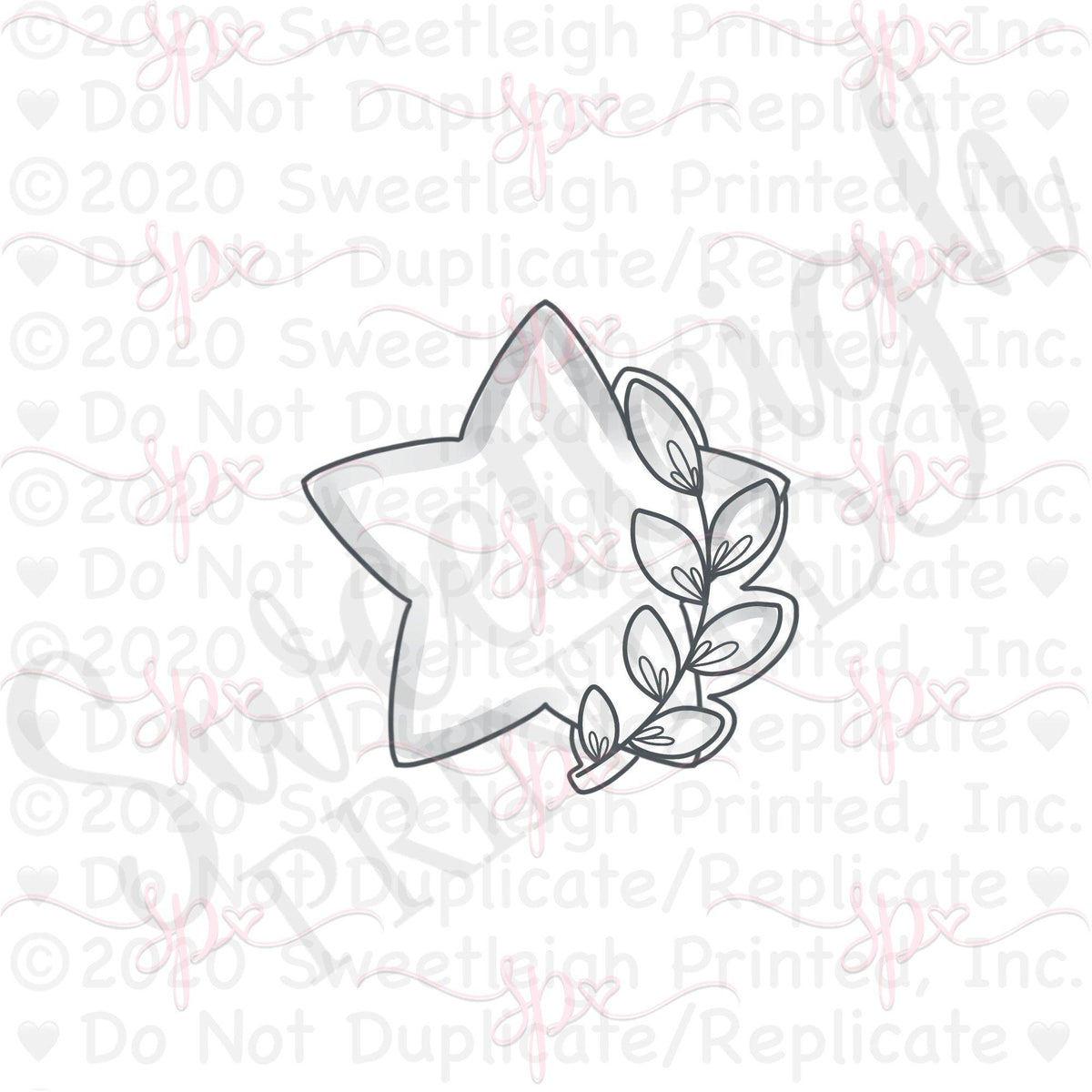 Botanical Star 1 Cookie Cutter - Sweetleigh 