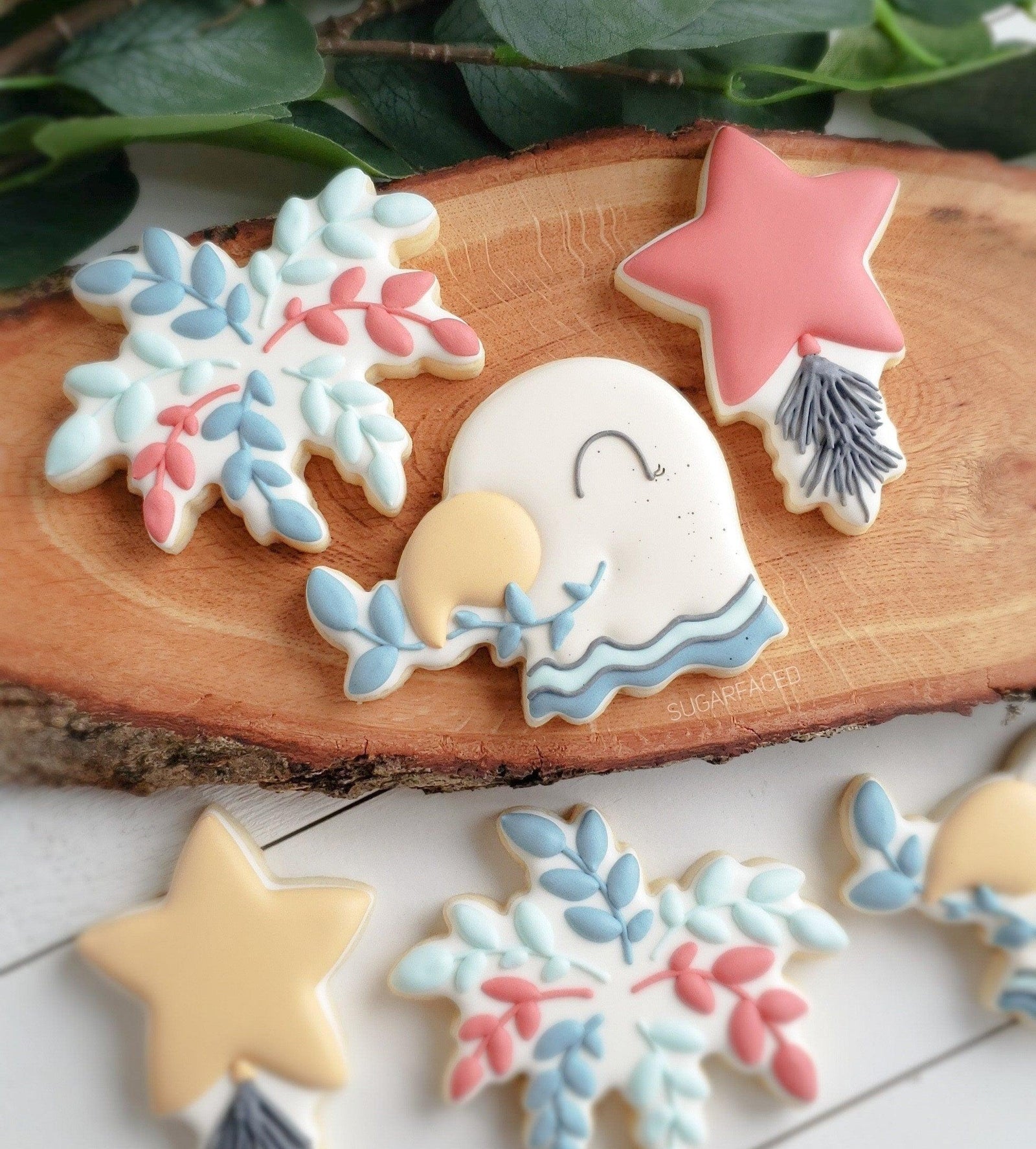 Botanical Star Balloon Cookie Cutter - Sweetleigh 