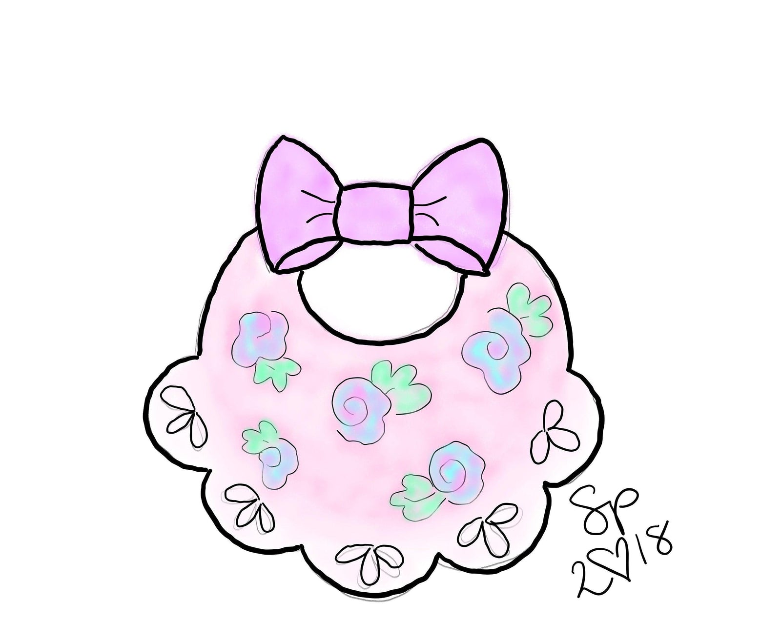 Bow Bib 2018 Cookie Cutter - Sweetleigh 