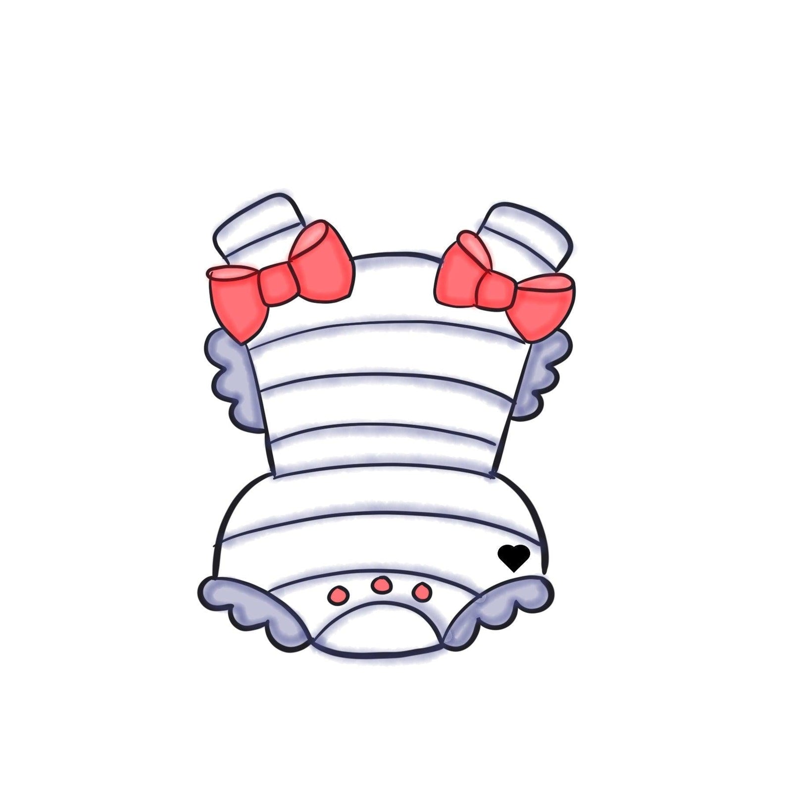 Bow Romper Cookie Cutter - Sweetleigh 