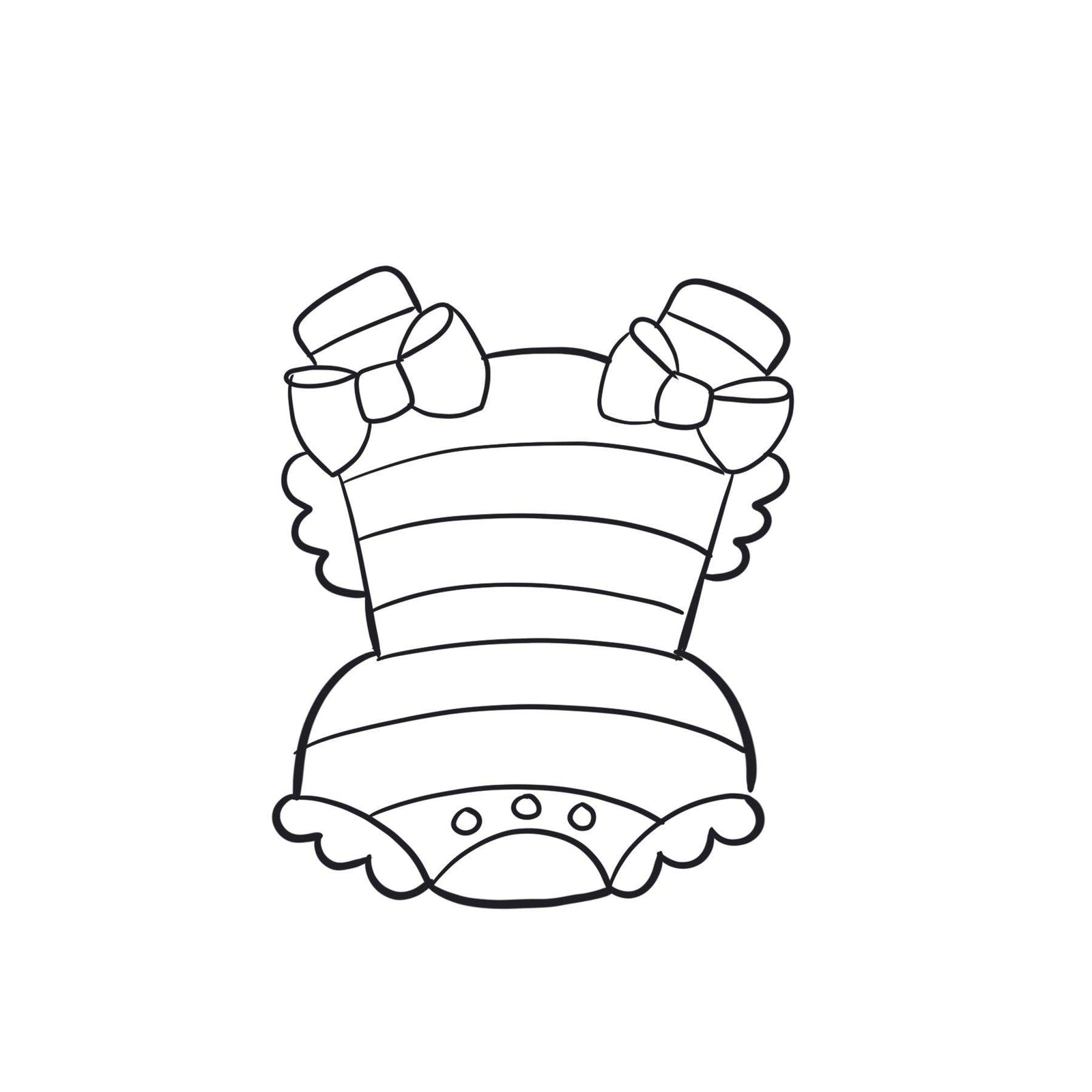 Bow Romper Cookie Cutter - Sweetleigh 