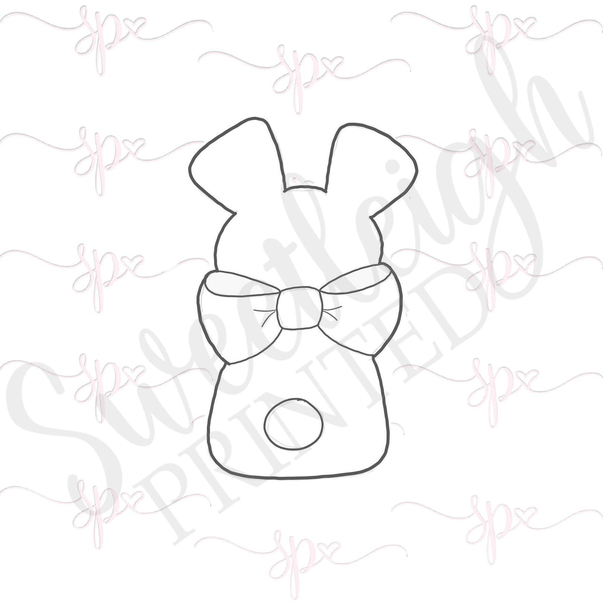Bow Tie Bunny Cookie Cutter - Sweetleigh 