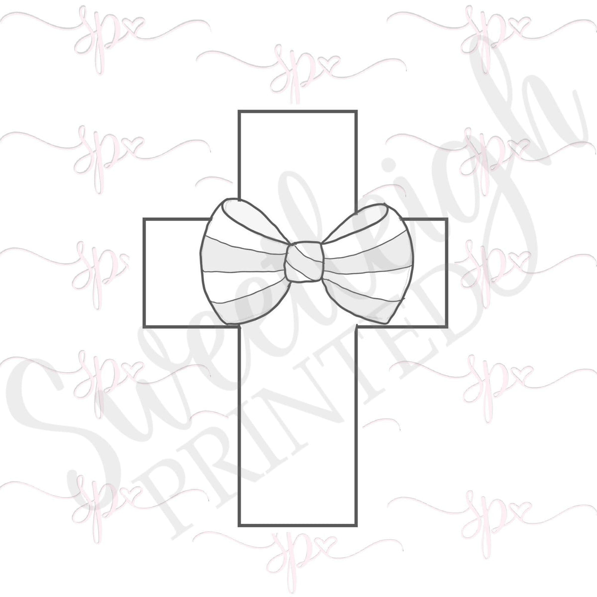 Bow Tie Cross Cookie Cutter - Sweetleigh 