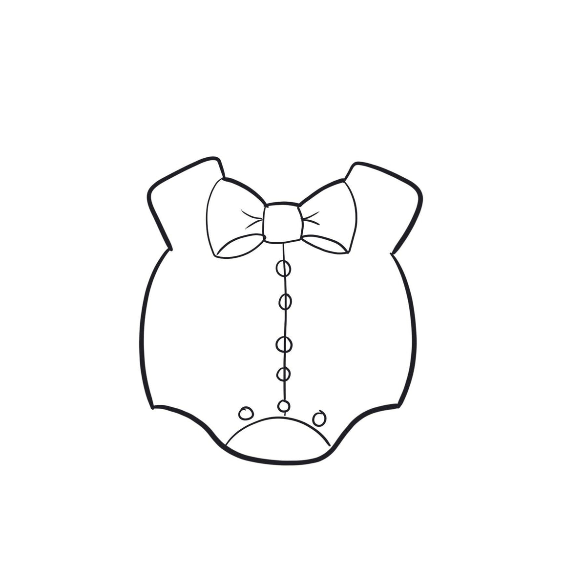 Bow Tie Romper Cookie Cutter - Sweetleigh 