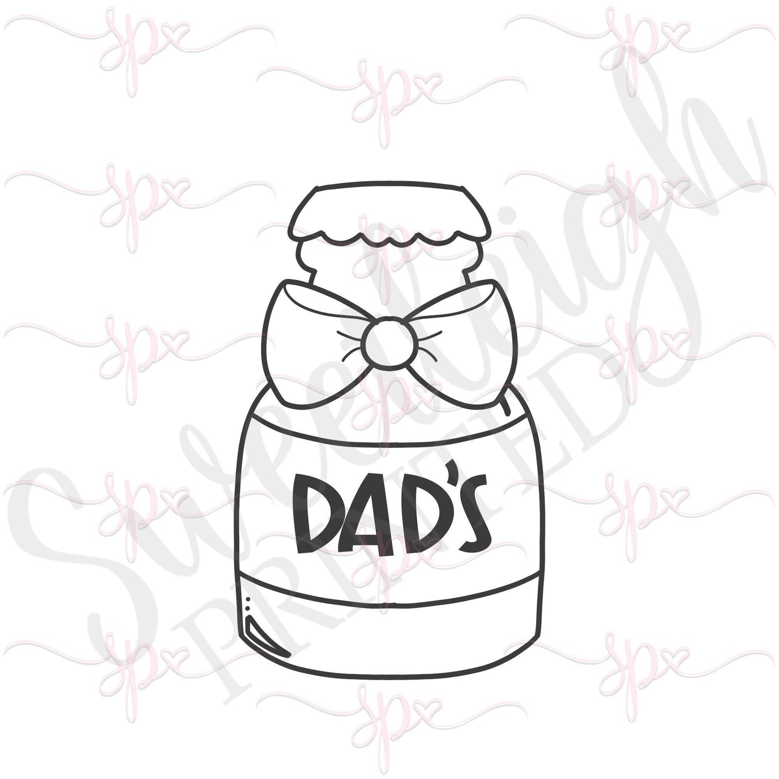 Bow Tie Root Beer Bottle Cookie Cutter - Sweetleigh 