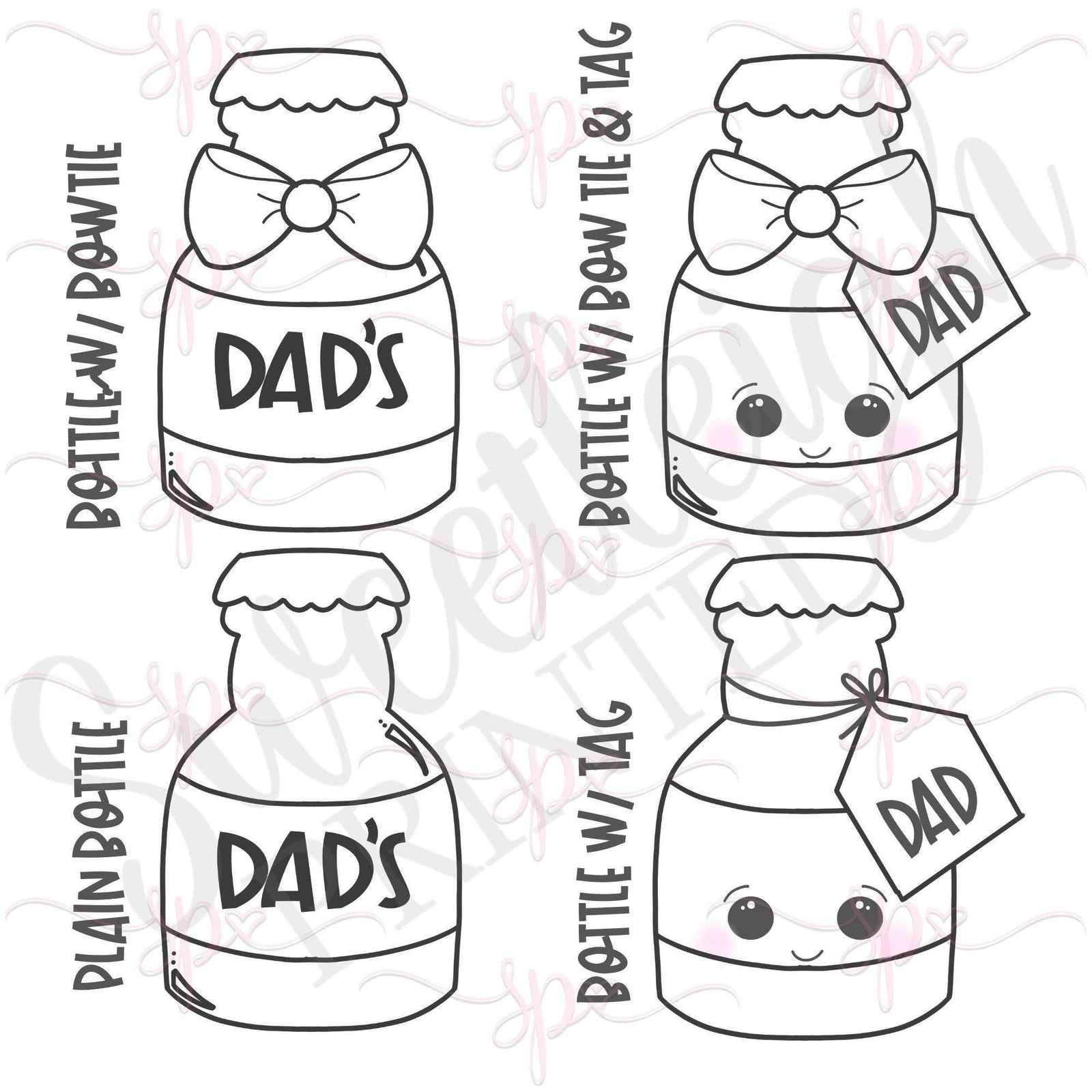 Bow Tie Root Beer Bottle Cookie Cutter - Sweetleigh 