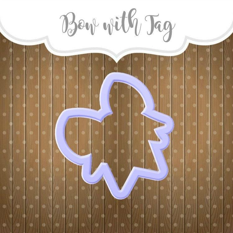 Bow with Tag Cookie Cutter - Sweetleigh 
