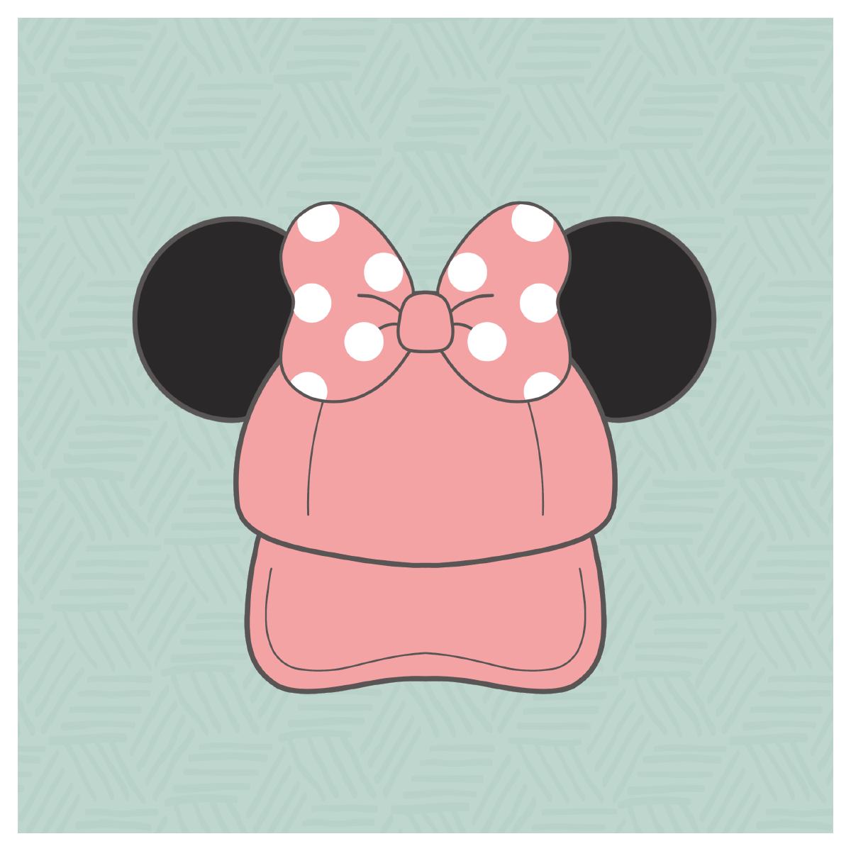 Mouse Ear Hat with Bow Cookie Cutter