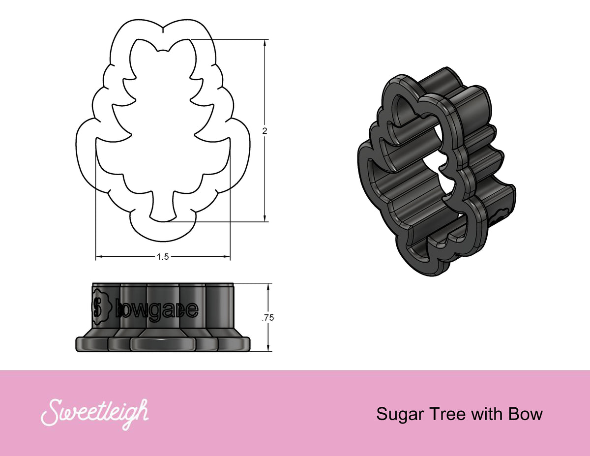 The Sugar Tree with Bow Cookie Cutter
