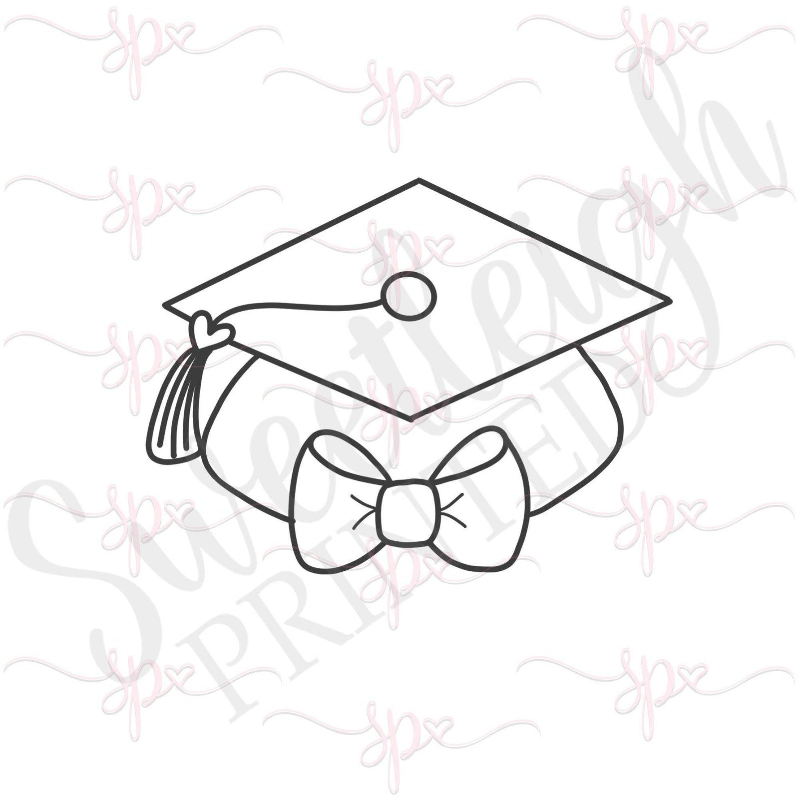 Bowtie Grad Cap 2020 Cookie Cutter - Sweetleigh 