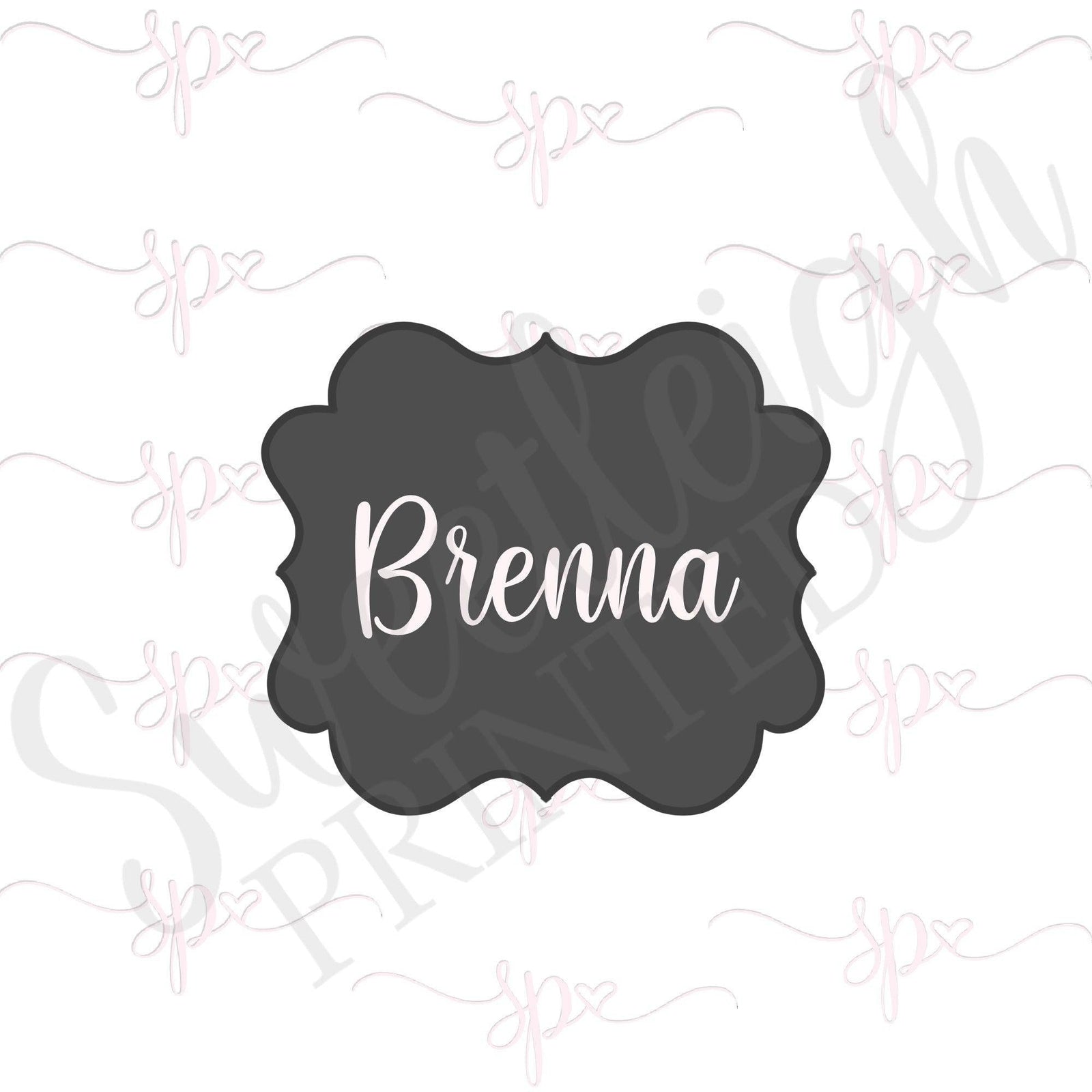 Brenna Plaque Cookie Cutter - Sweetleigh 