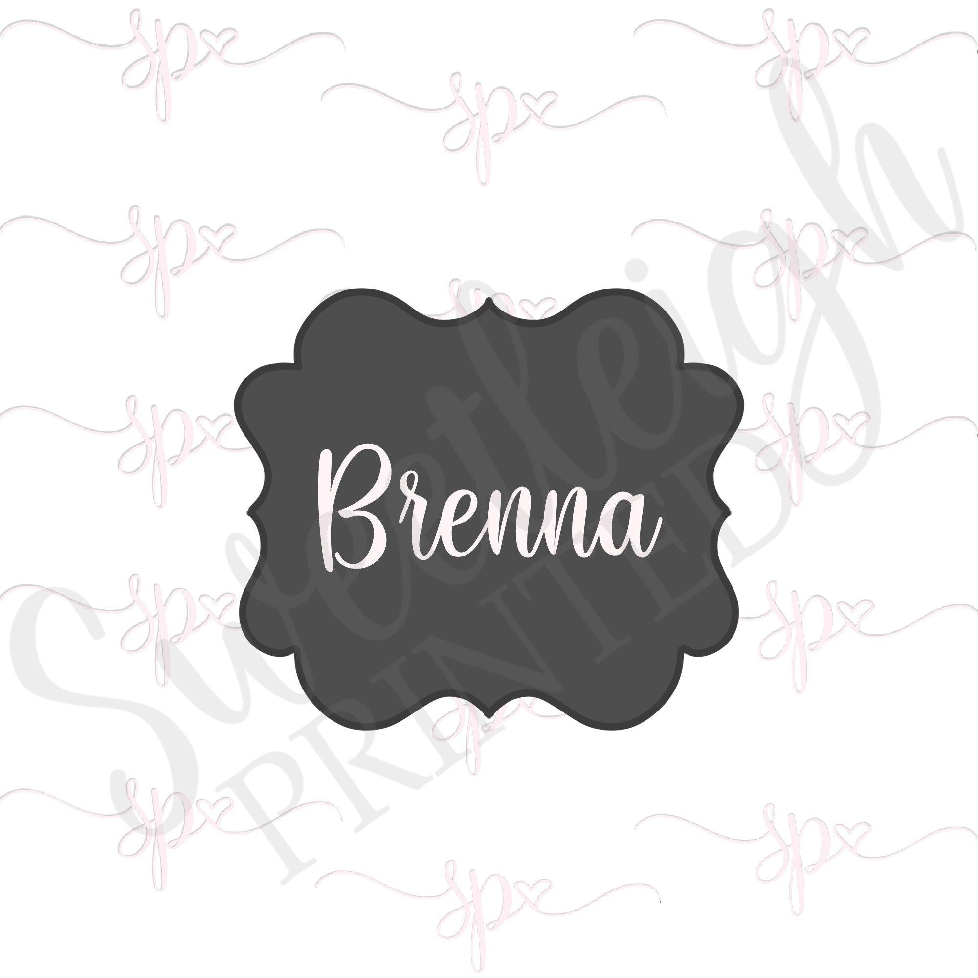 Brenna Plaque Cookie Cutter - Sweetleigh 