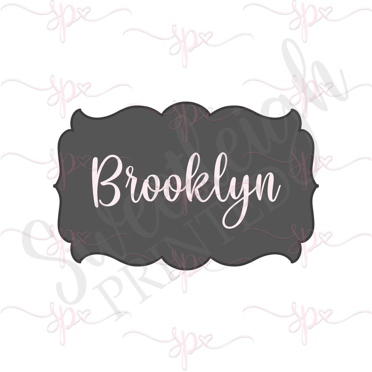Brooklyn Plaque Cookie Cutter - Sweetleigh 