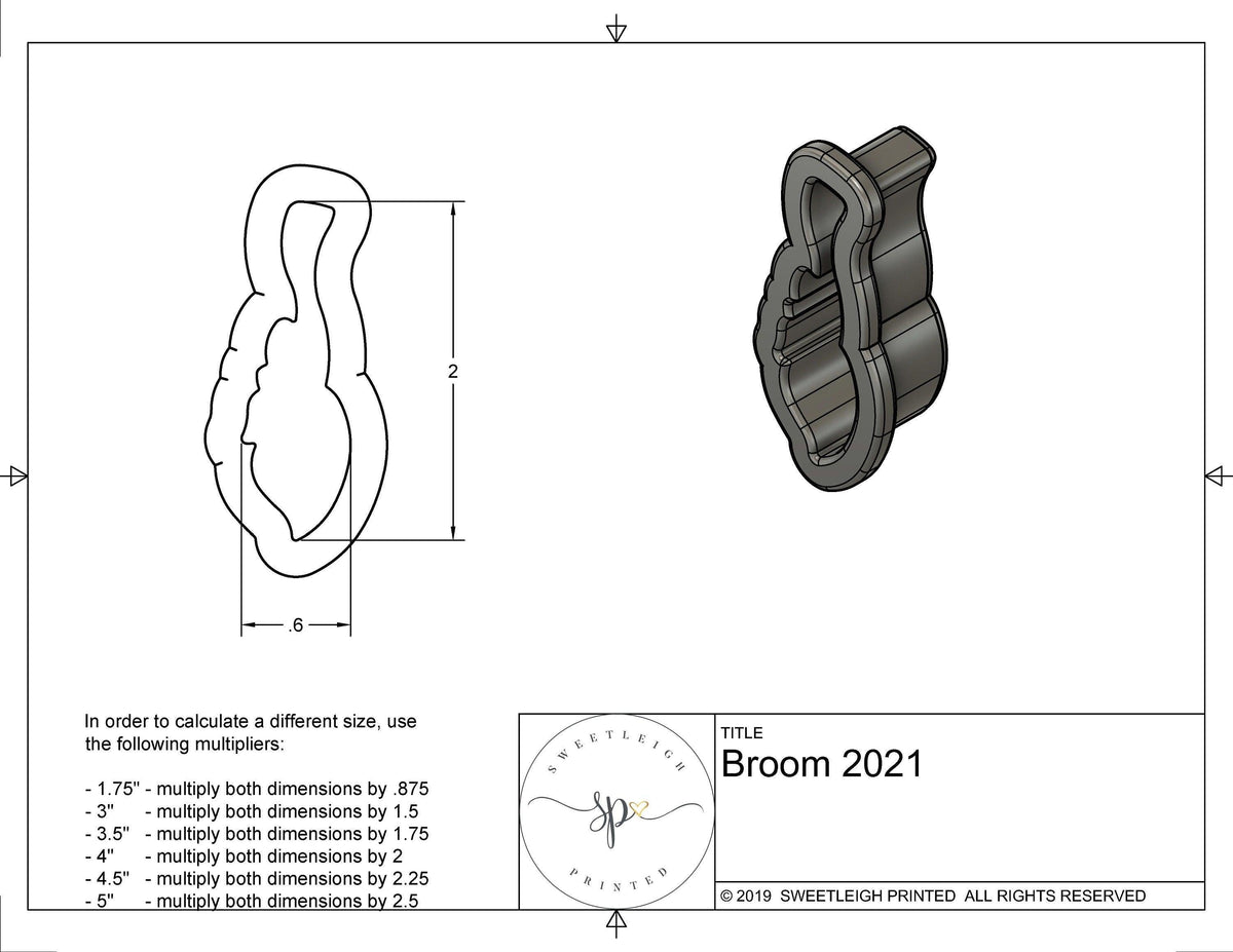 Broom 2021 Cookie Cutter - Sweetleigh 
